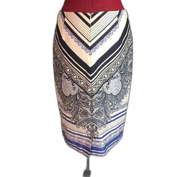 ANTONIO MELANI Skirt Women's Size 4 Multi-Colored Geometric Midi Pencil - Picture 3 of 6